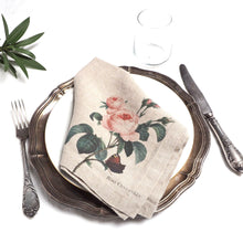 Load image into Gallery viewer, Set of 6 Garden Flowers Napkins.