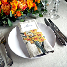 Load image into Gallery viewer, Set of 6 Garden Flowers Napkins.