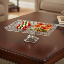 Load image into Gallery viewer, Janine Crystal Elevated Platter 29.5x19.5cm