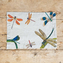 Load image into Gallery viewer, Set of 2 Placemats LAKESIDE DRAGONFLIES.