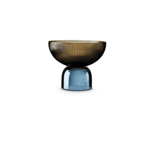 Load image into Gallery viewer, Glass Center piece Coffee Blue.