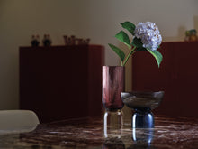 Load image into Gallery viewer, Glass Vase Purple Amber.