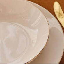 Load image into Gallery viewer, 18-Piece White Porcelain Dinner Set with Gold Rim Metropolis | Elegant Tableware for 6.