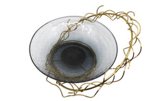 Load image into Gallery viewer, Glass Bowl With Iron Wire Stand.