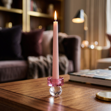 Charger l'image dans la galerie, Bougeoir Effet Diamant Rose
