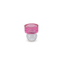 Load image into Gallery viewer, Diamond Effect Candle Holder Pink.