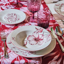 Lade das Bild in den Galerie-Viewer, Colibri 18-Piece Pink Floral Porcelain Dinner Set for 6 | Elegant Botanical Tableware.