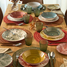 Load image into Gallery viewer, Madison Exotic 18-Piece Tropical Porcelain Dinner Set for 6 | Multicolour Botanical Tableware.