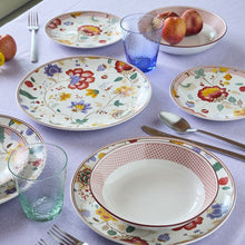 Load image into Gallery viewer, Moon Kimono 18-Piece Floral Porcelain Dinner Set for 6 | Luxury Japanese-Inspired Tableware.