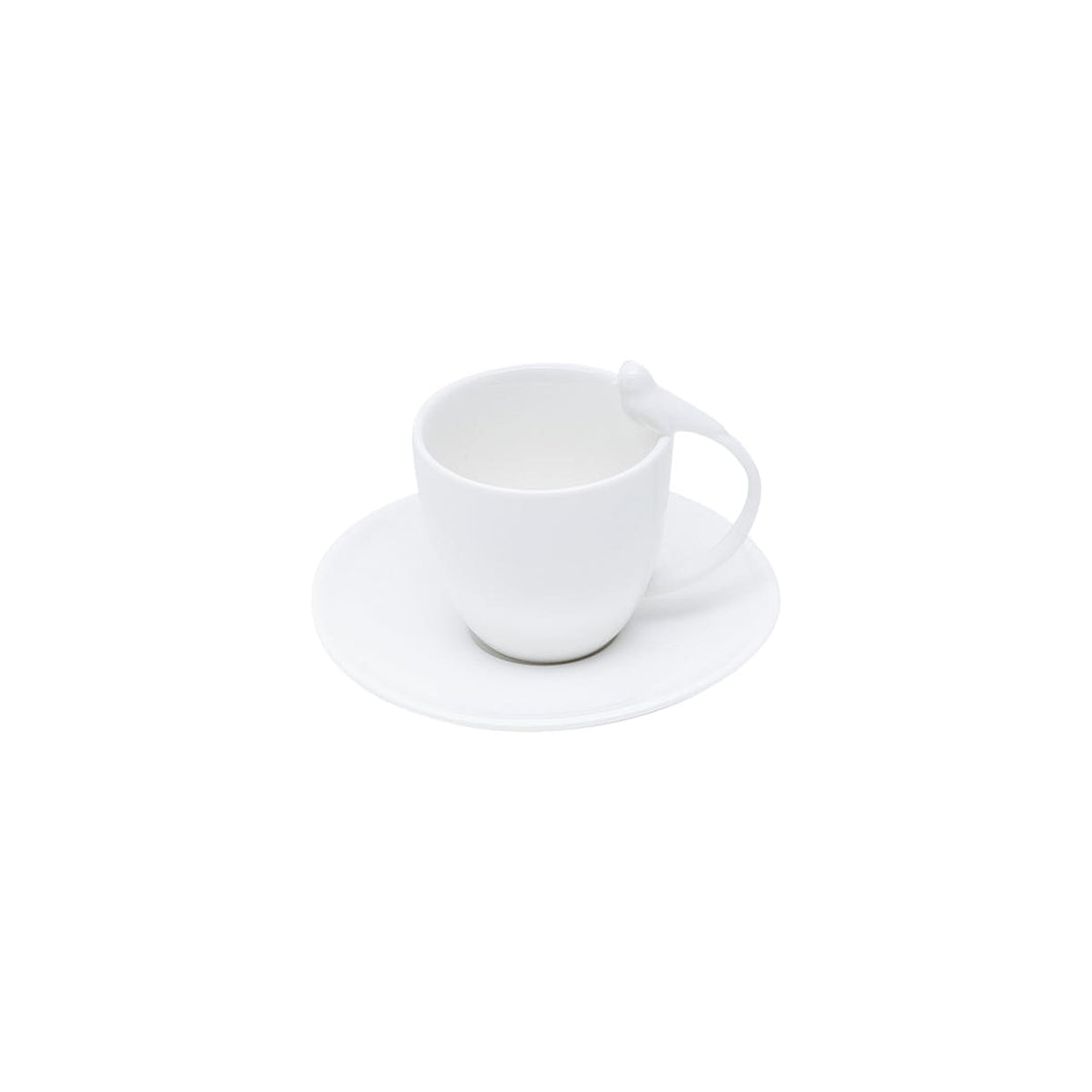 White Birds Porcelain Coffee/Espresso Cup and Saucer 85ml