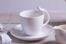 Load image into Gallery viewer, White Bird Cup and Saucer Set 200ml.
