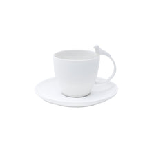 Load image into Gallery viewer, White Bird Cup and Saucer Set 200ml.