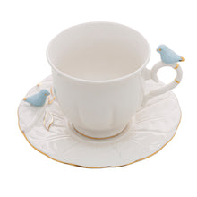 Load image into Gallery viewer, Birds Coffee/Tea Cup and Saucer Set.
