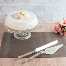 Load image into Gallery viewer, Silver Cake Serving Set 32cm
