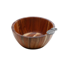 Load image into Gallery viewer, Pineapple Wooden Salad Bowl 25x25x11cm.