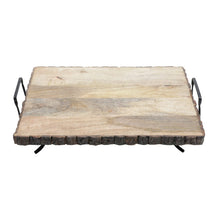 Load image into Gallery viewer, Wooden Board with Metal Base Support 44x33x11cm.