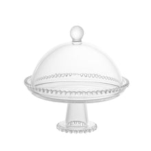Load image into Gallery viewer, Pearl Crystal Cake Stand with Cover 20x18cm.