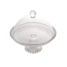 Load image into Gallery viewer, Pearl Crystal Cake Stand with Cover 20x18cm.