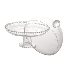 Load image into Gallery viewer, Pearl Crystal Cake Stand with Cover 20x18cm.