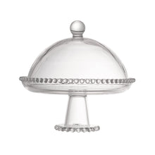 Load image into Gallery viewer, Pearl Crystal Cake Stand with Cover 20x18cm.