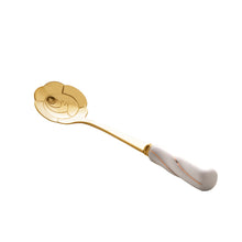 Load image into Gallery viewer, Set of 4 Gold/White Spoons
