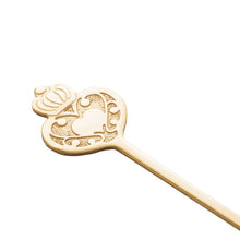 Load image into Gallery viewer, Set of 4 Golden Key Cake Spoons.
