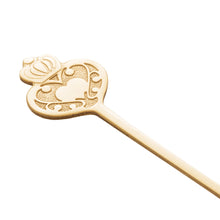 Load image into Gallery viewer, Set of 4 Stainless Steel Gold Key Cake Forks.