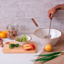 Load image into Gallery viewer, Melamine White Salad Bowl 25x12cm.