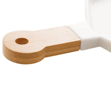 Load image into Gallery viewer, Porcelaine White Appetizer Board with a Wooden Handle 35x16x2cm
