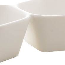 Load image into Gallery viewer, Porcelaine White Appetizer Small attached Bowls 36x15x5cm
