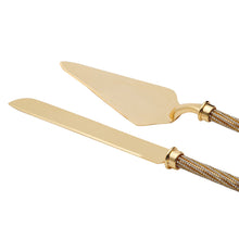 Load image into Gallery viewer, Golden Cake Serving Set 32cm.