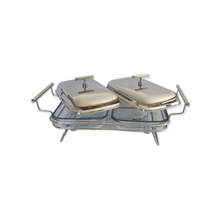 Charger l'image dans la galerie, Double serving chafing dish 2x1.5L.