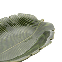 Load image into Gallery viewer, Ceramic Banana Leaf Plate 23x16x4.5cm.