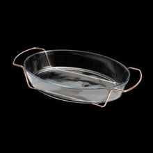 Load image into Gallery viewer, Rose Chrome Serving/Bakeware Dish  36x23cm
