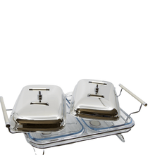 Charger l'image dans la galerie, Double serving chafing dish 2x1.5L.