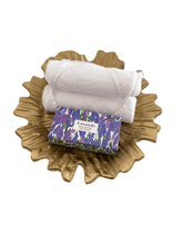 Load image into Gallery viewer, Gold Flower Cake Plate.