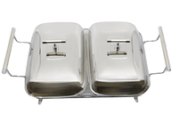 Charger l'image dans la galerie, Double serving chafing dish 2x1.5L.