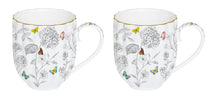 Lade das Bild in den Galerie-Viewer, Set of 2 Mugs Flowers and Butterflies
