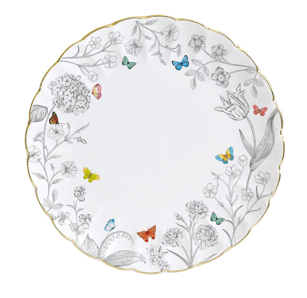 Dinner Plate Flowers and Butterflies