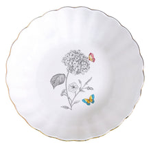Load image into Gallery viewer, Soup Plate Flowers and Butterflies
