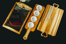 Load image into Gallery viewer, Mirrored Teak Wood Tray 36x23x7cm
