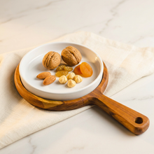 Load image into Gallery viewer, Atelier Wooden Serving Board with Porcelain Dish 28x17x3cm
