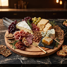 Load image into Gallery viewer, Atelier Wooden Serving Board with Stainless Steel Handle 36x2cm
