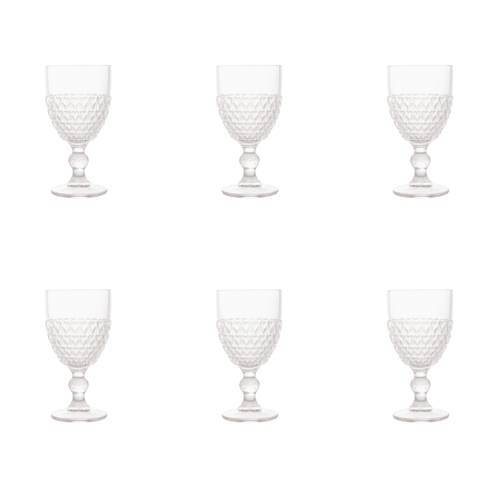Heart Crystal Goblet 330ml – Set of 6 – image 3 | House Art