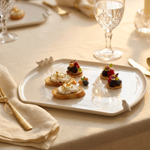 Load image into Gallery viewer, Birds White Porcelain Serving Platter 31x29x4cm
