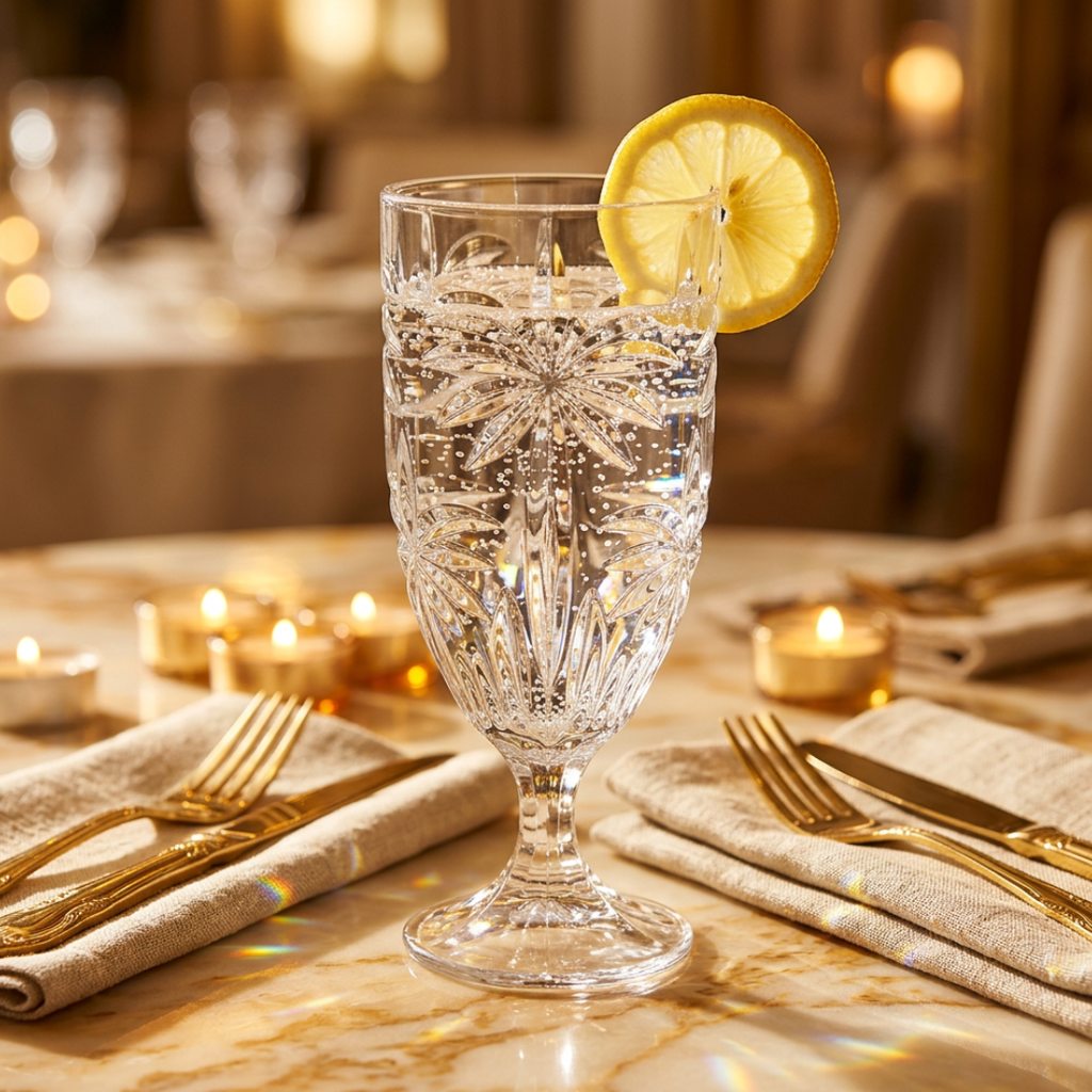 Crystal Palm Tree Goblet Glasses 450 ml – Set of 6 | House Art
