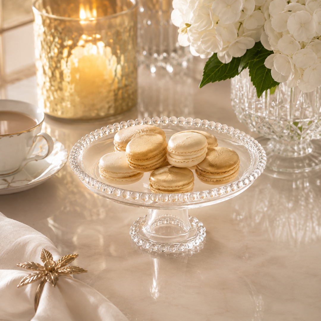 Crystal Pearl Cake Stand 20 × 9 cm