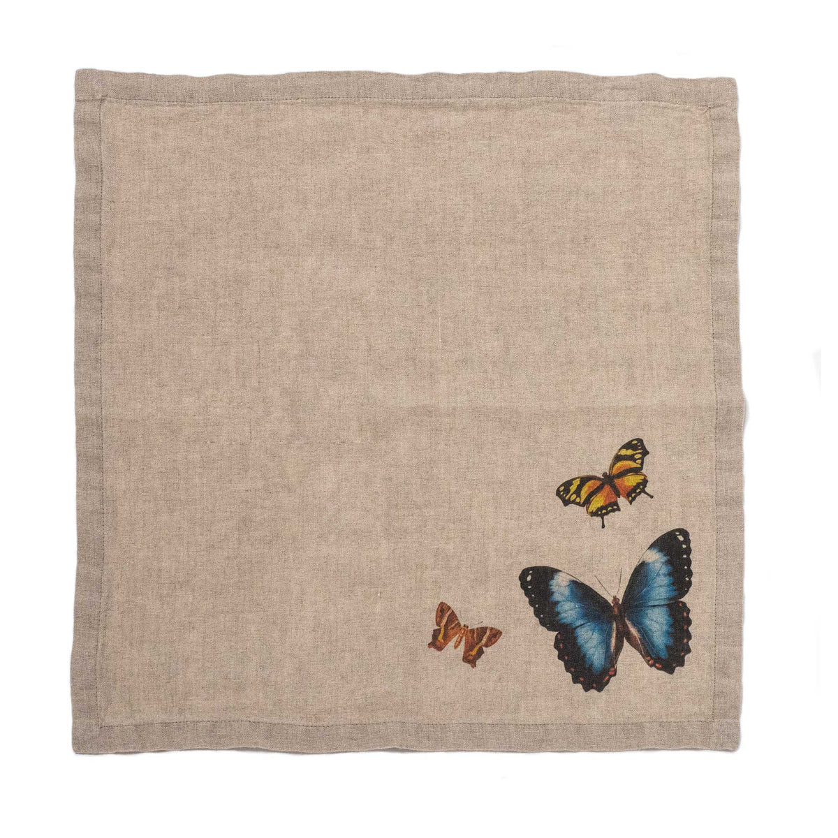 Set of 6 Flying Butterflies Napkins.