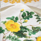 Set of 6 Yellow Flowers Napkins.