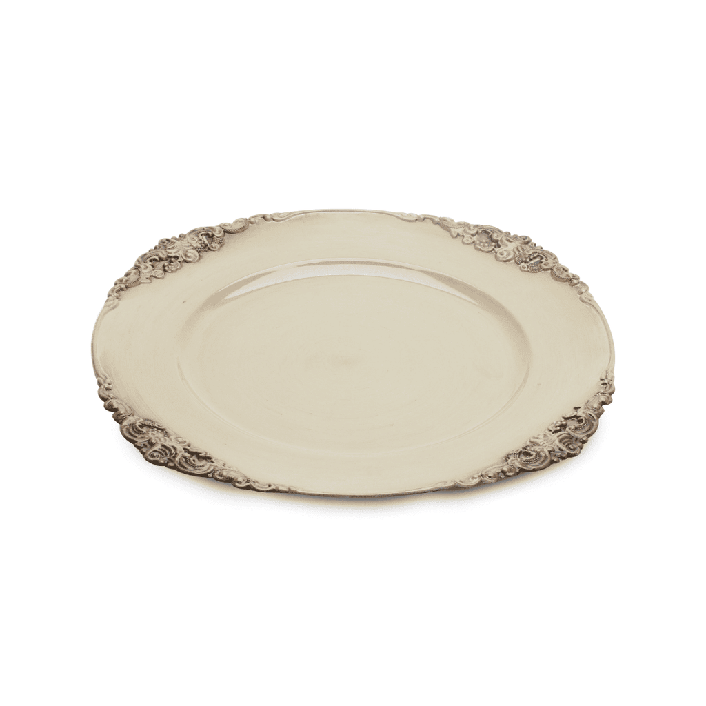 Set of 6 Ornate Cream & Brown Sous-Plats – 33 cm – image 5 | House Art
